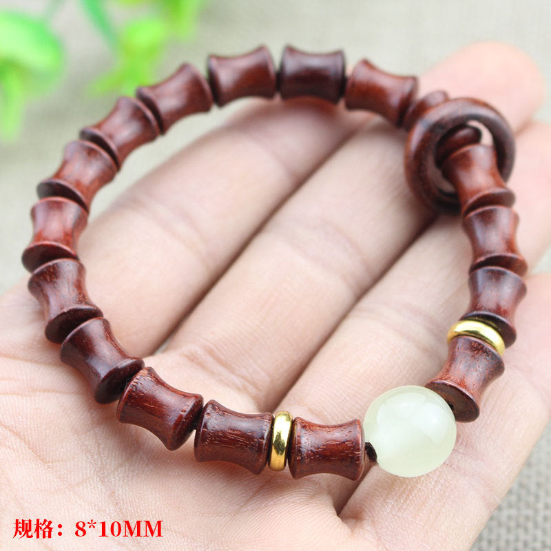 Wholesale Luminous Beads Ebony Wood Bracelet